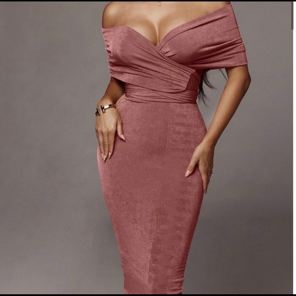 JLUXLABEL Mauve Multi Wrap Dress - Size M (NWT)